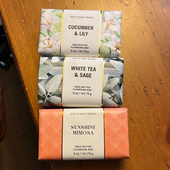 Bath & Body Works Other - NWT Bath and Body Works Cucumber and Lily bar soap and two others!